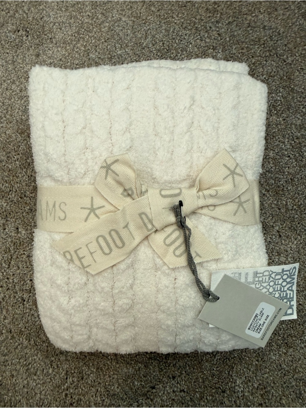 Barefoot dreams Cream infinity scarf
